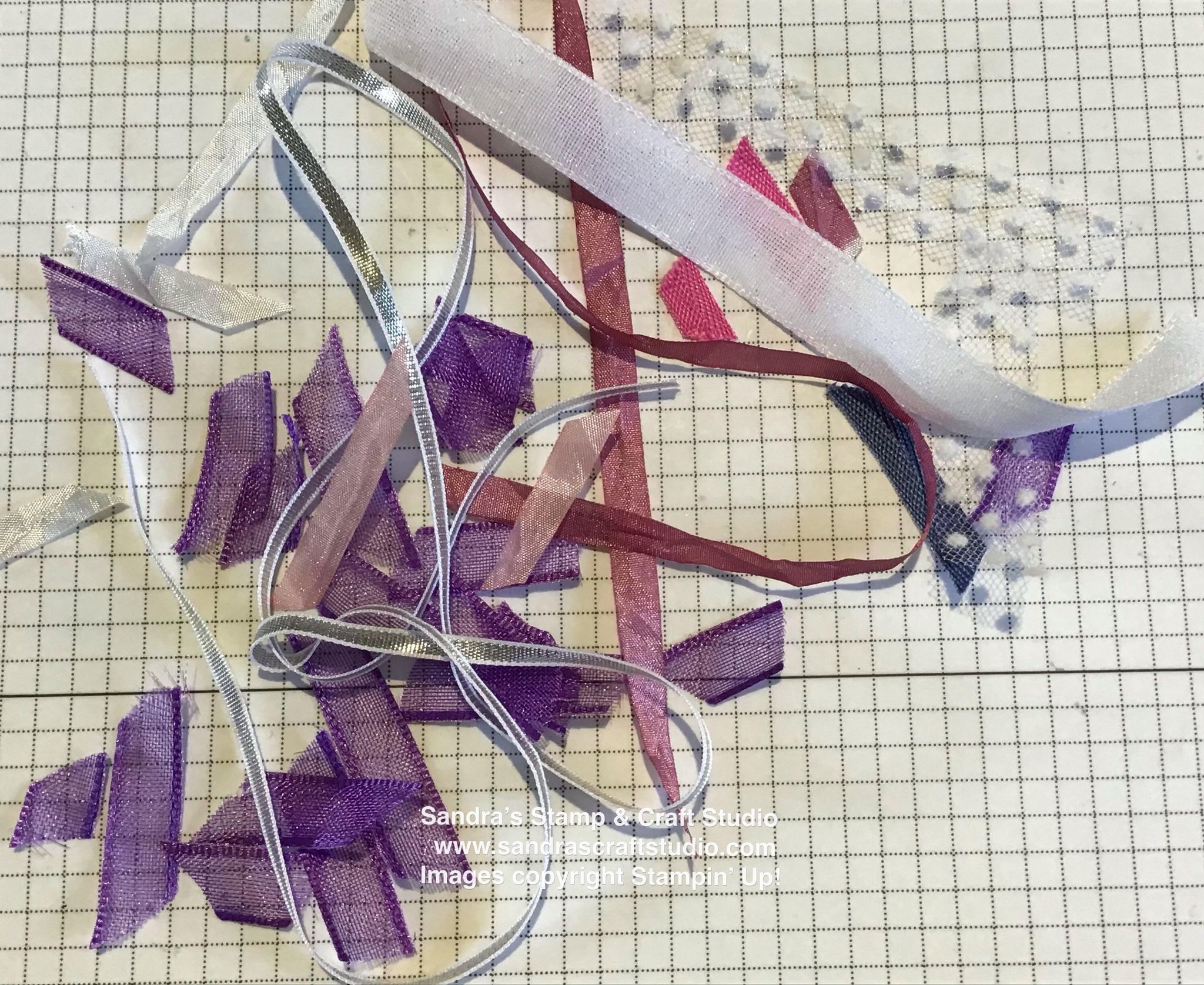Notched Ribbon Technique Ribbon Techniques Inspiration - Sandra's Craft Studio