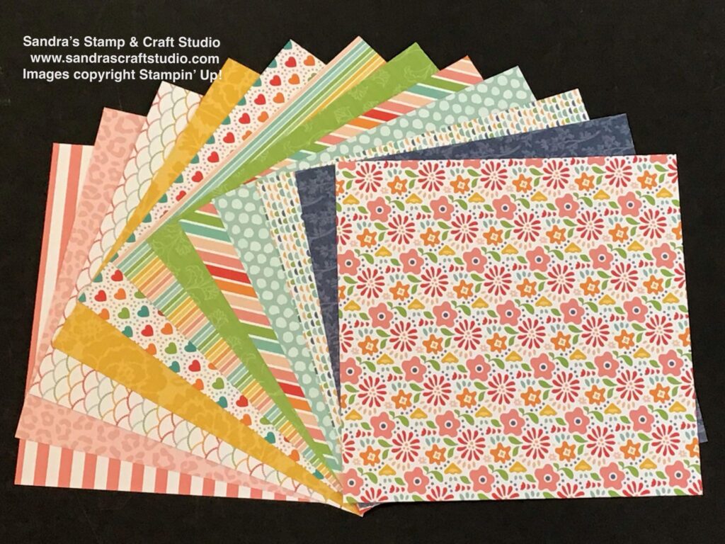 Handmade card made with Pattern Party Designer Series Paper FREE Host Reward choice