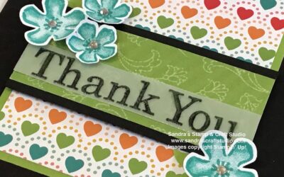 NEW Pattern Party Thank You cards for Stamptastic Friends Blog Hop