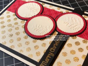 Handmade card using Gilding Flakes for Sketch Challenge