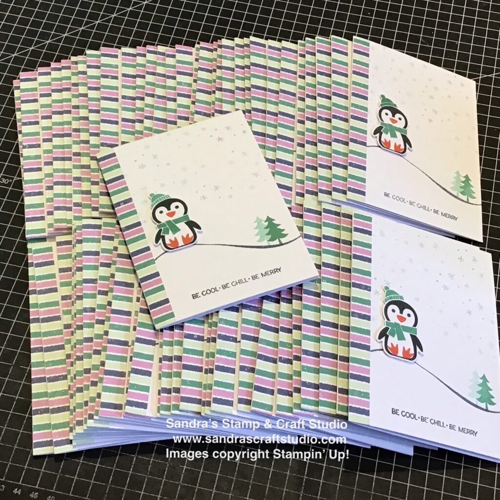 Handmade cards using Playful Penguins Designer Series papers FREE from Stampin' Up!
