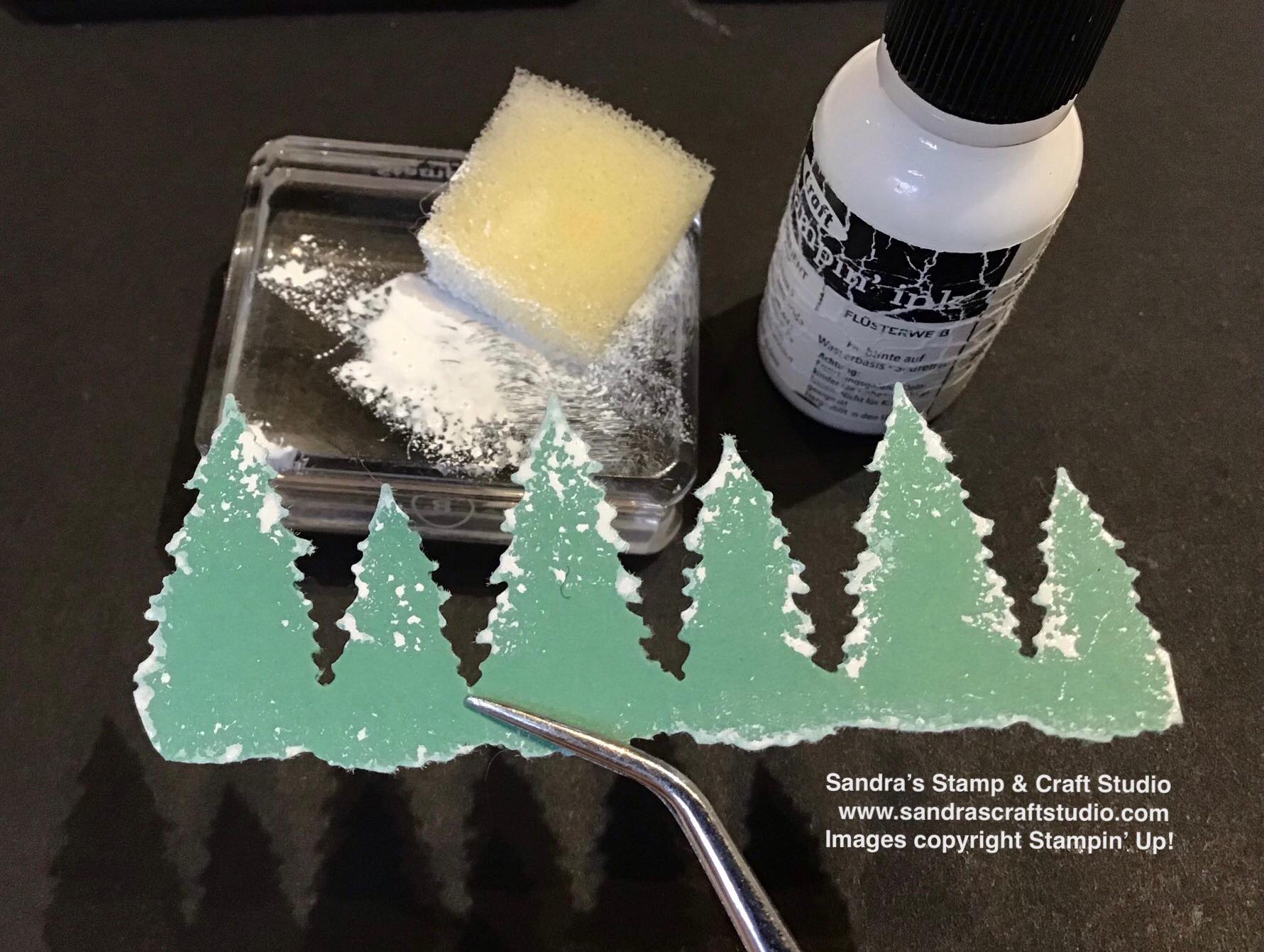 Top Christmas Tips with Evergreen Border Punch for Paper Crafting Blog Hop  - Sandras Craft Studio %