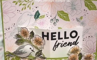 Floral Birthday card using Friendly Hello bundle – ICS Blog Hop
